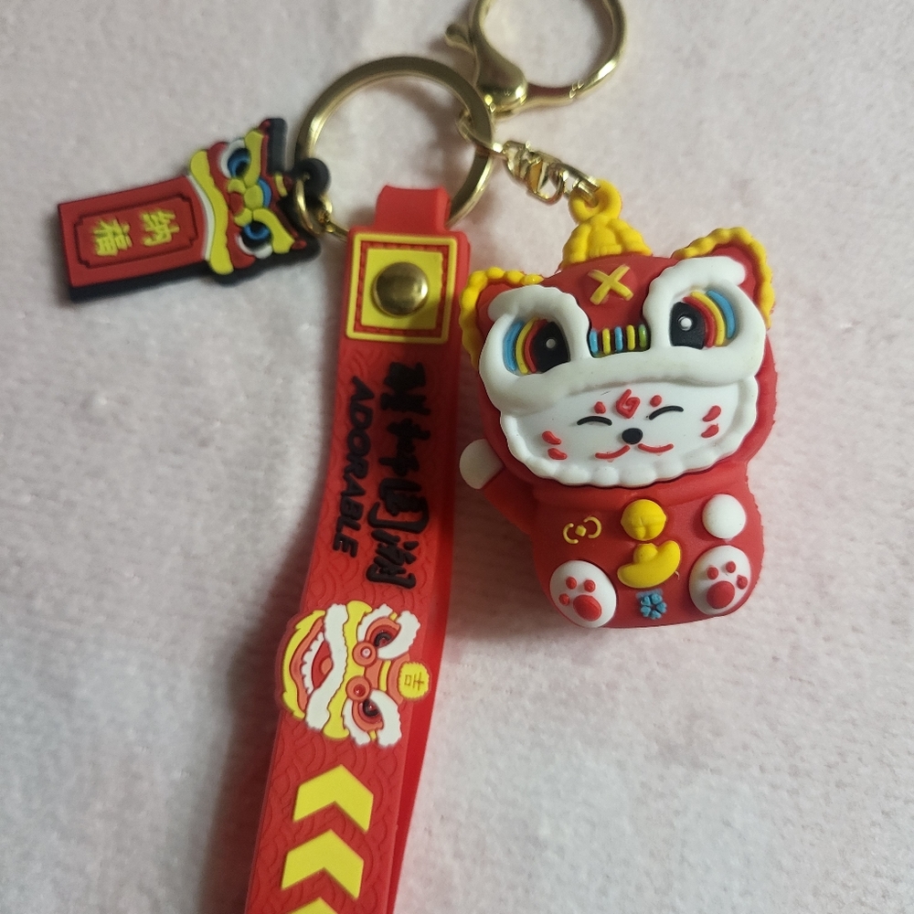 Adorable kitty key rings charms - Chinese New Year